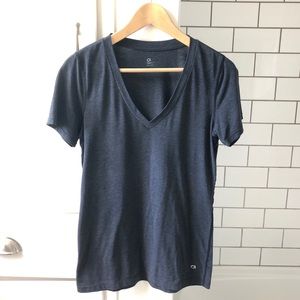 Charcoal GapFit Breathe V Neck Workout Tee